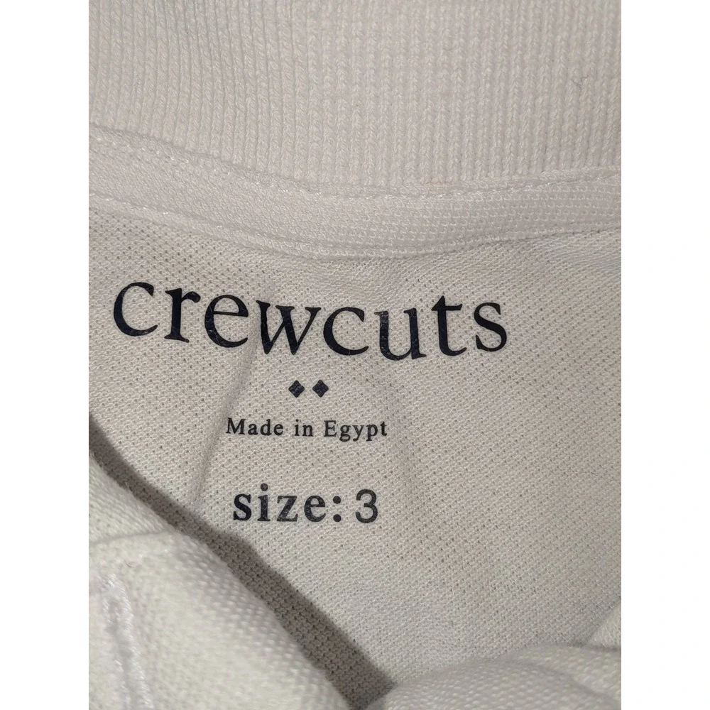 Crewcuts J Crew White Polo Shirt Size 3 Short Sleeve Casual Uniform‎ Top NWT